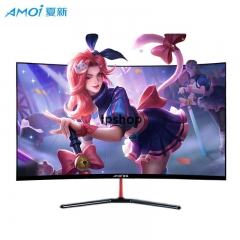 夏新（Amoi）32英寸曲面电竞游戏144Hz电脑显示器超薄高清护眼办公家用网吧2K液晶显示屏幕 32英寸曲面黑红色微边框